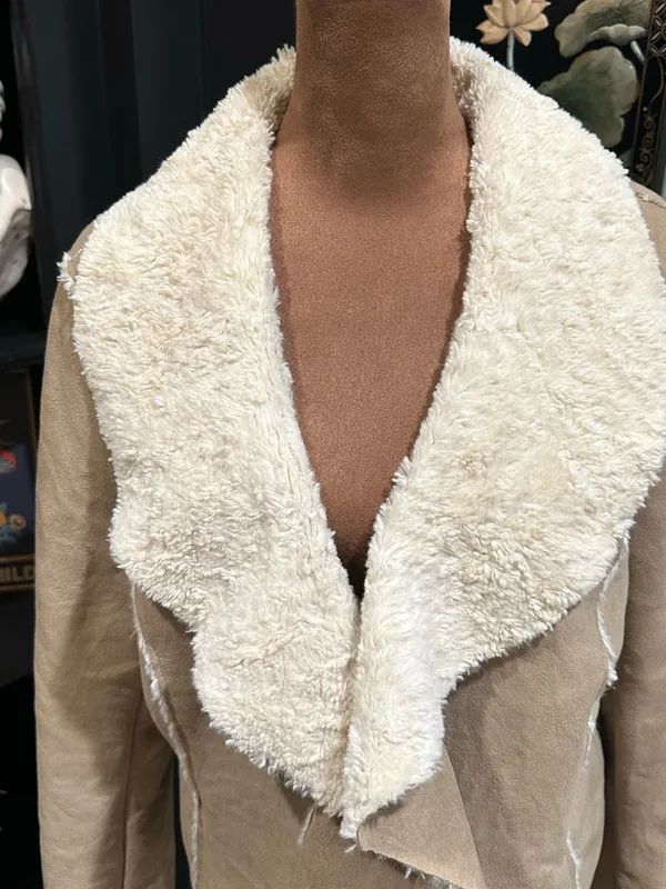JouJou Tan Faux Shearling Jacket Size XL - Image 2