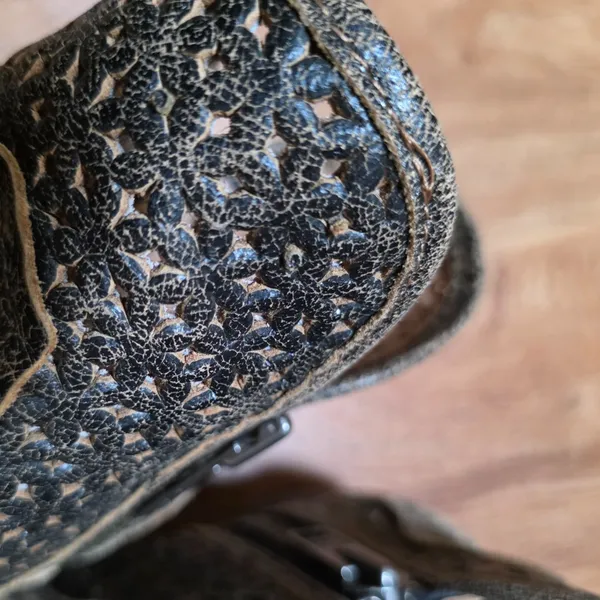 Circle G Corral Brown Distressed Leather Ankle Booties - Image 9
