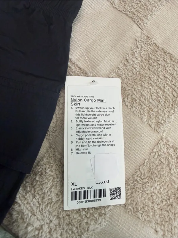 NWT Lululemon Nylon Cargo Mini Skirt size‎ XL - Image 2