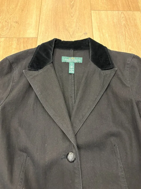 Vtg! 🌟 Lauren Jeans Co🌟 Ralph Lauren Denim Riding Jacket Black Sz M - Image 2