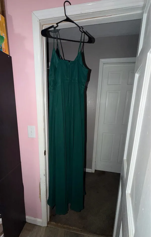 Birdy Grey Chiffon Bridesmaid Dress Emerald - Image 3