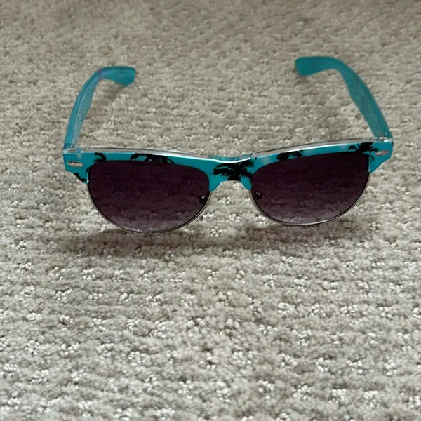 Palm tree print sunglasses Blue - Image 6