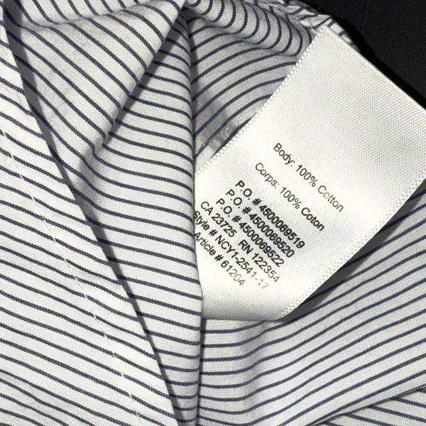 Babaton‎ Aritzia Cold Shoulder Blue Stripe Preppy Quiet Luxury Designer Blouse M - Image 5