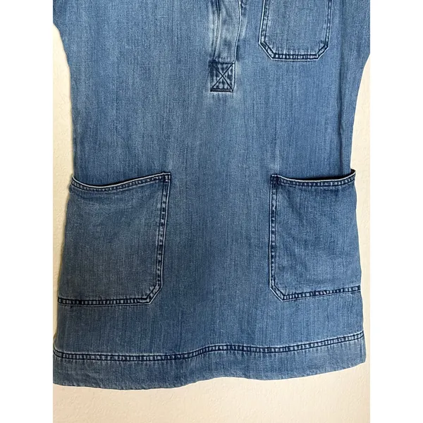 Lucky Brand Dolman Popover Denim Shirt Dress XS - Image 4