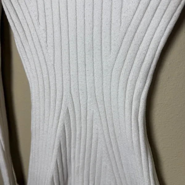HOLLISTER Cream Sweater Dress Skater Fit and Flare Size Small - Image 3