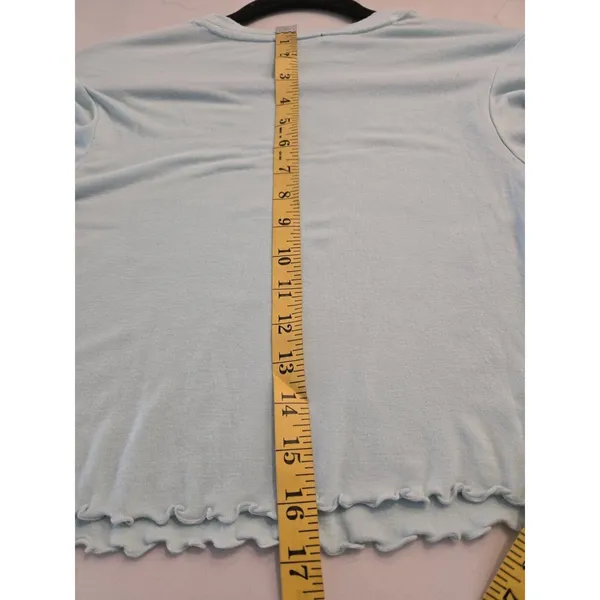 ​Forever 21 Small Mint Green Baby Girl Heart Graphic Crop Top Long Sleeve - Image 7