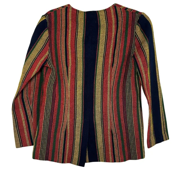 VTG 70s Pandora Costume Maker Striped Knit Long Sleeve Top Disco Retro Medium - Image 2