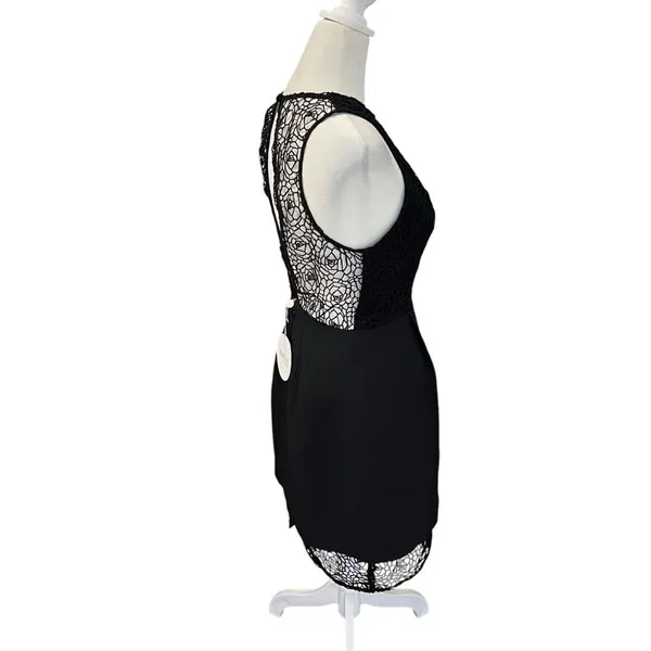 Keepsake The Label Reunion Black Lace Open Back High Low Mini Dress NWT M - Image 8