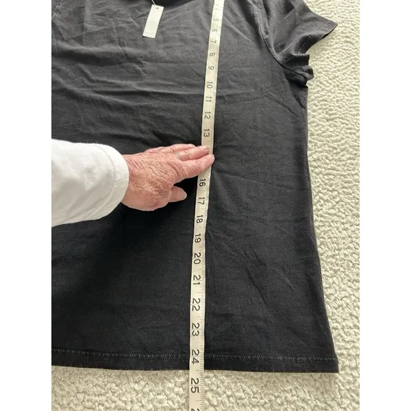 Madewell Slim Shrunken Tee Lightweight Cotton Black Size L NU848 - Image 4