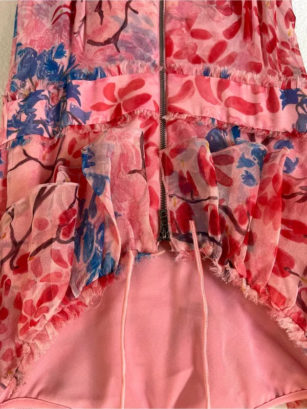 Alice + Olivia Galina Handkerchief Maxi Dress in Pink - Image 7