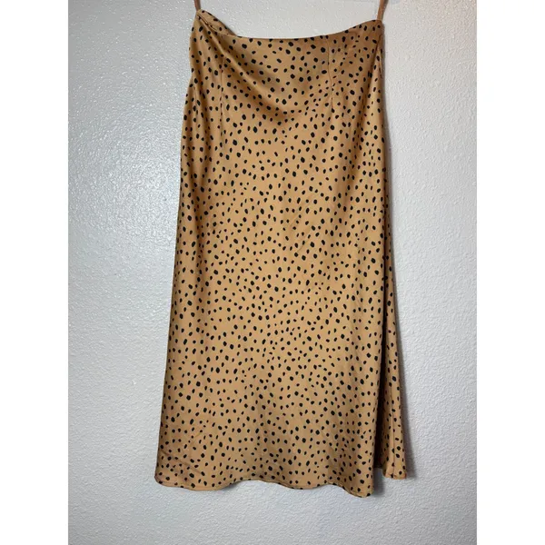 Cotton Candy LA Leopard Print Satin Midi Skirt Size M - Image 2