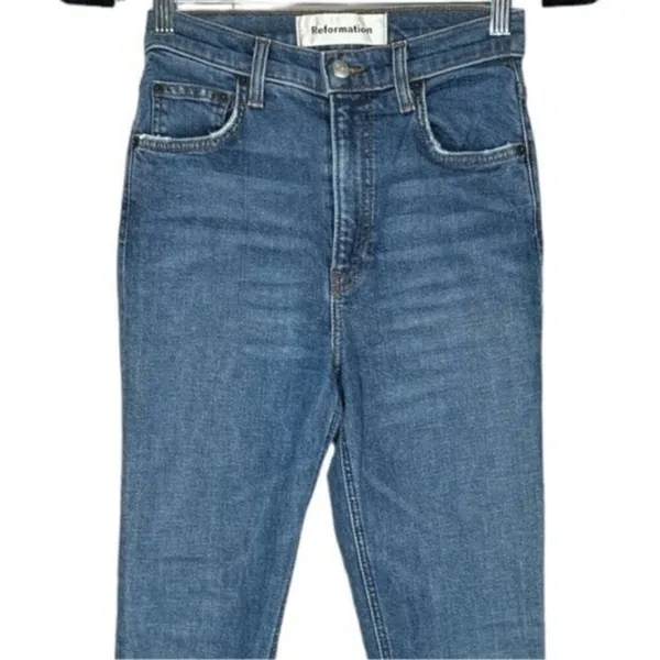 Reformation High & Skinny Jeans Size 25 - Image 4