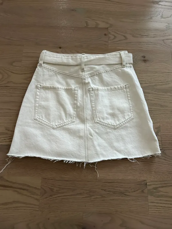 Denim Skirt White - Image 2