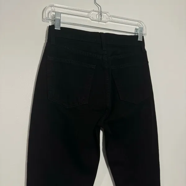 Reformation Julia High Rise Cigarette‎ Jean Black Ripped Knee Size 24 90s Sporty - Image 7