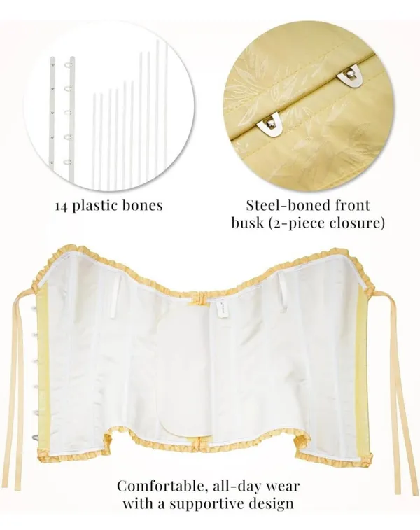 Corset Top-Yellow Iris-Small - Image 5
