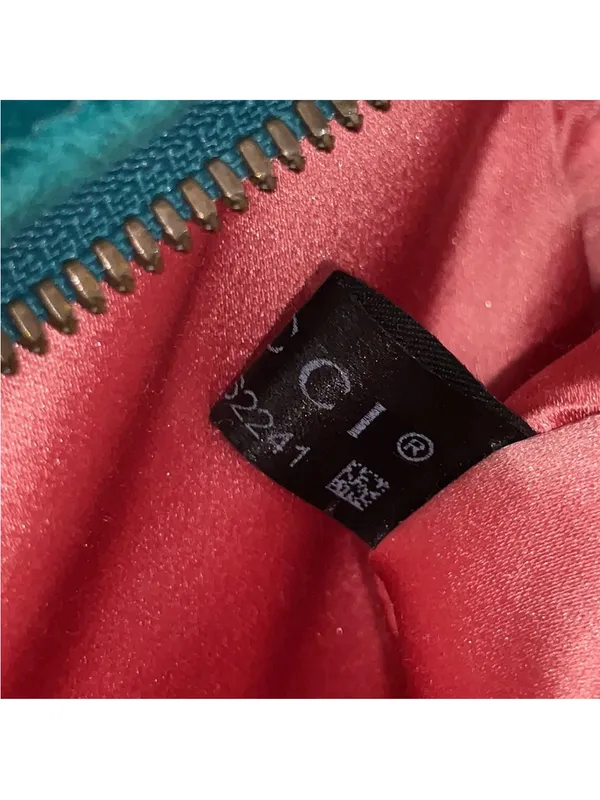 Gucci Teal Quilted Velvet GG Marmont Crossbody Bag - Image 13
