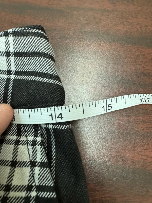 Hot Topic Black and White Plaid Grommet Pants Size Small - Image 5