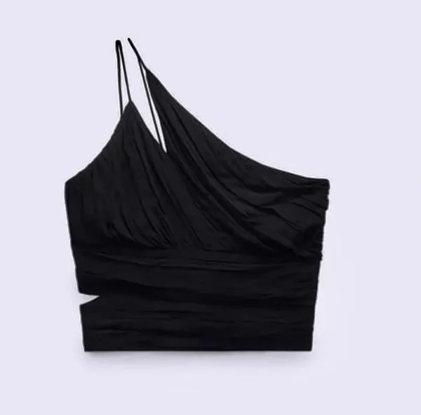 ZARA Asymmetrical One-Shoulder Top - Image 2