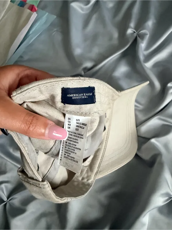 American Eagle Outfitters Women's Light Cream Baseball Cap - Image 2