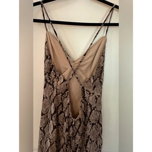 Moon River Snakeskin Midi Dress Women's Sz Small - Image 4