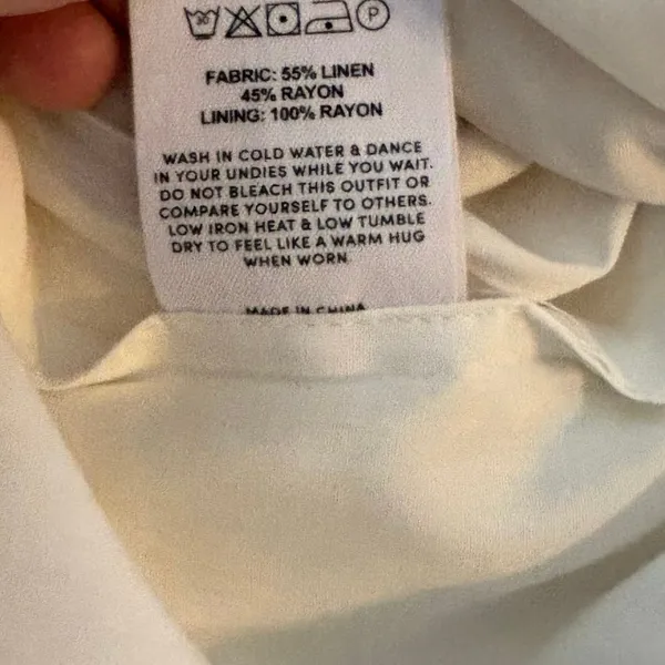 NEW Peppermayo US 6 Lavinia Linen Tube Mini Dress White - Image 6