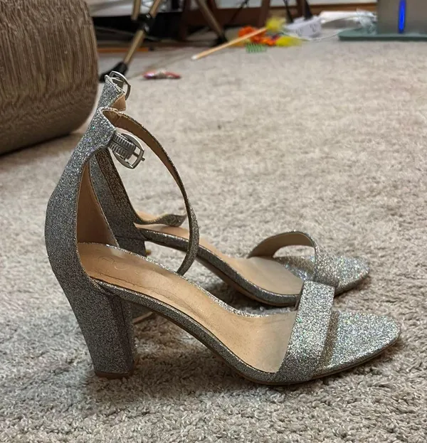 Glitter Heels Silver Size 8 - Image 2