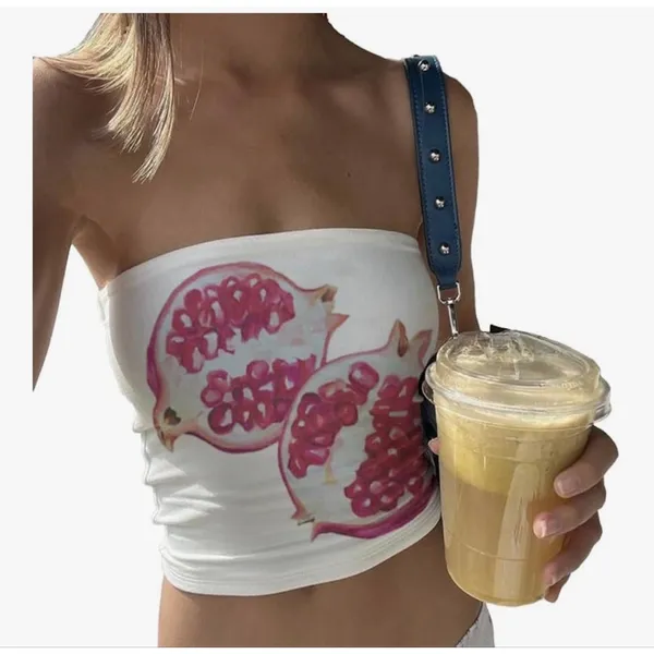 NEW White Y2k Tube Top Strapless Crop Top Pomegranate S - Image 7