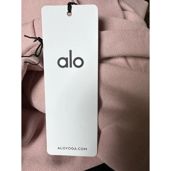 Alo Yoga Accolade Hoodie‎ Sweatshirt Ballet Pink Unisex Size Small - Image 11