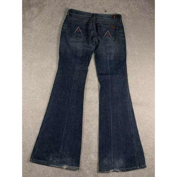 seven for all mankind jeans a pocket pink stitch 28 low rise Bootcut - Image 6