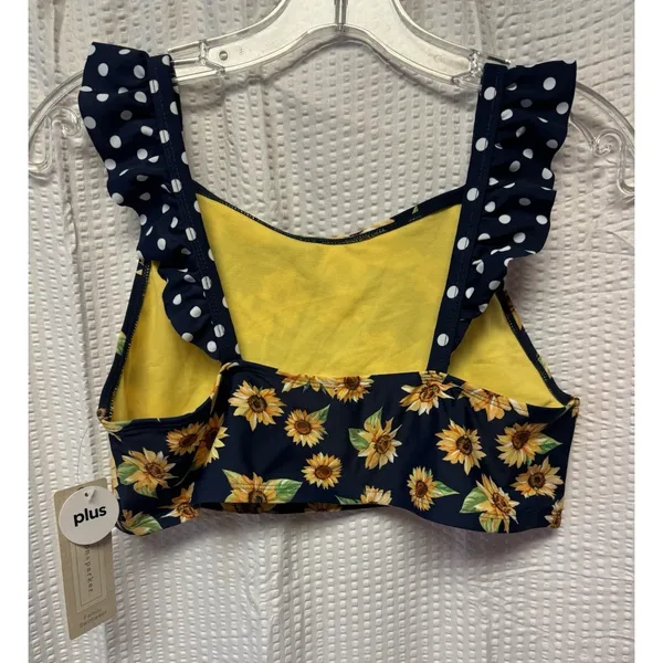 Peyton‎ & Parker Women's SZ 18.5 Sunflower Navy Polka Dots Bikini READ - Image 10