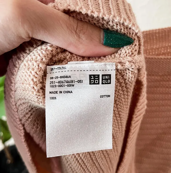 Uniqlo | Baby Pink U Cotton V Neck Camisole - Image 7