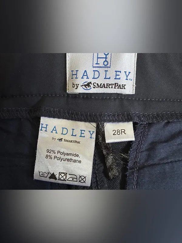 SmartPak Hadley Mid-Rise Knee Patch Breeches - Navy Blue, Size 28 R - Image 5