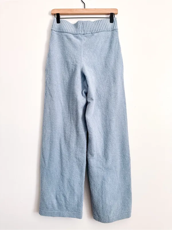 Eberjey High Rise Blue Bouclé Wide Leg Pants Size S NWT - Image 8