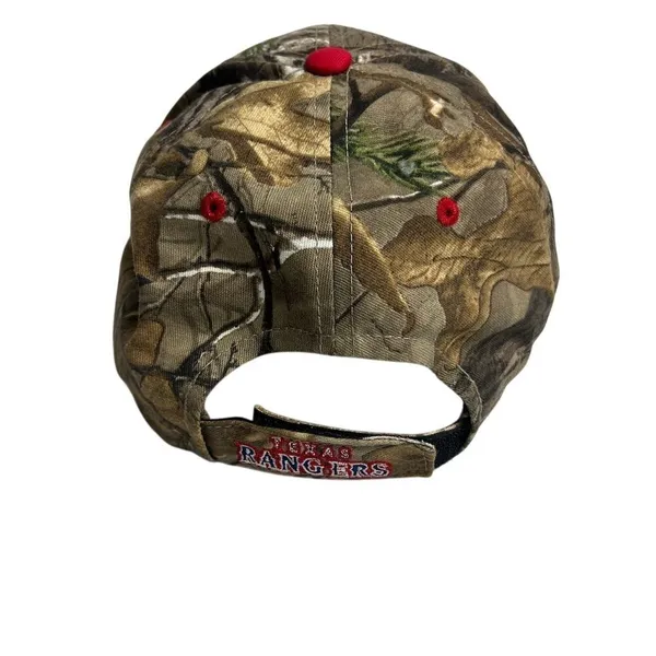 Texas Rangers '47 Brand Adjustable Camo Hat‎ Unisex Embroidered Logo - Image 4