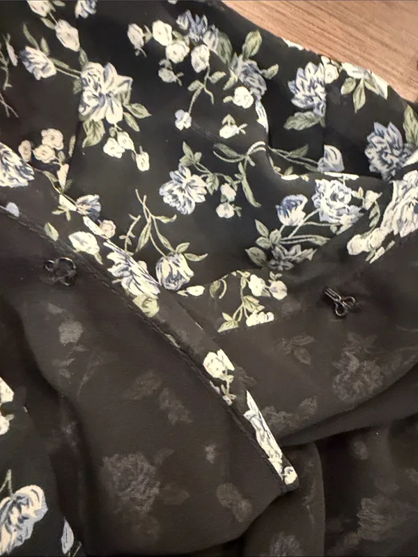 Astr Floral Cold-Shoulder High-Low Maxi Dress Large - C54-069 - Image 11