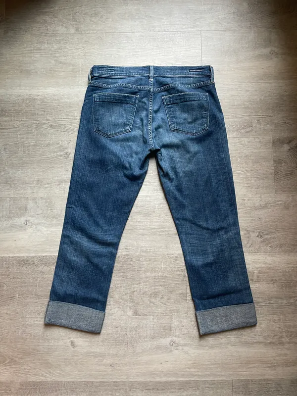 Citizens Of Humanity Dani Low Waist Cropped Straight Leg Cuffed Jeans Size 28 - Image 7