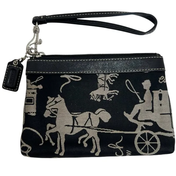 Coach Y2K horse & carriage pattern wristlet - Image 9