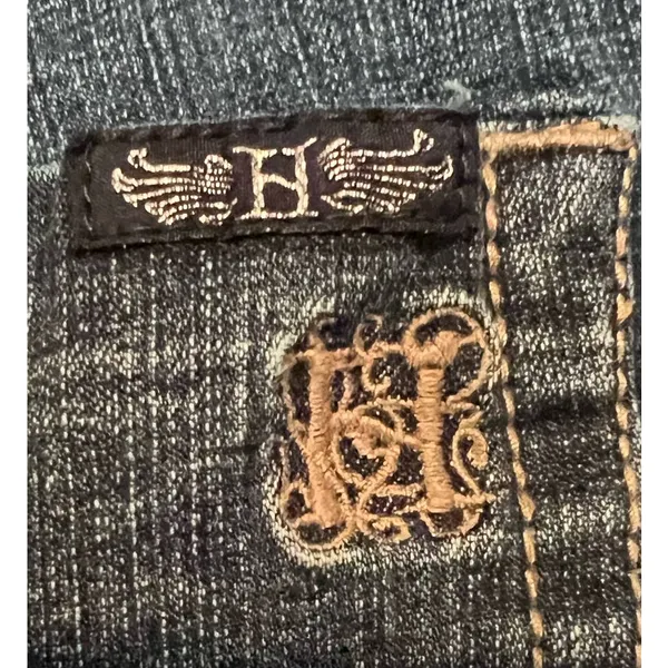 Hint Jeans Women's Wide Waist Band Wide Leg Back Legs Frayed‎ Size 11 - Image 3