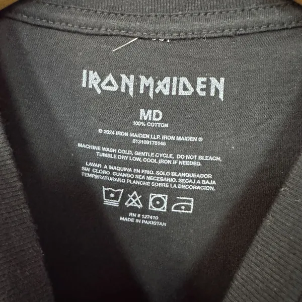 Iron Maiden Eddie Tarot Piece of Mind Heavy Metal Band Tee M - Image 4