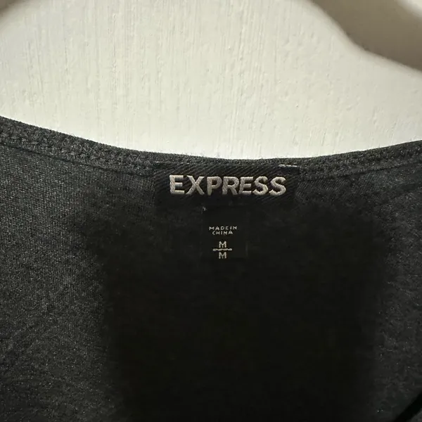 Express Black and Silver Sequin Tank Top - Image 3