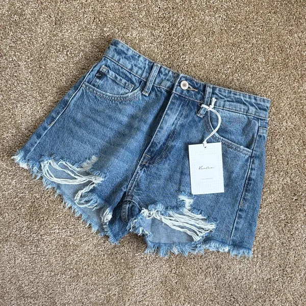 NWT KanCan Demin Shorts Blue Size 23 - Image 2