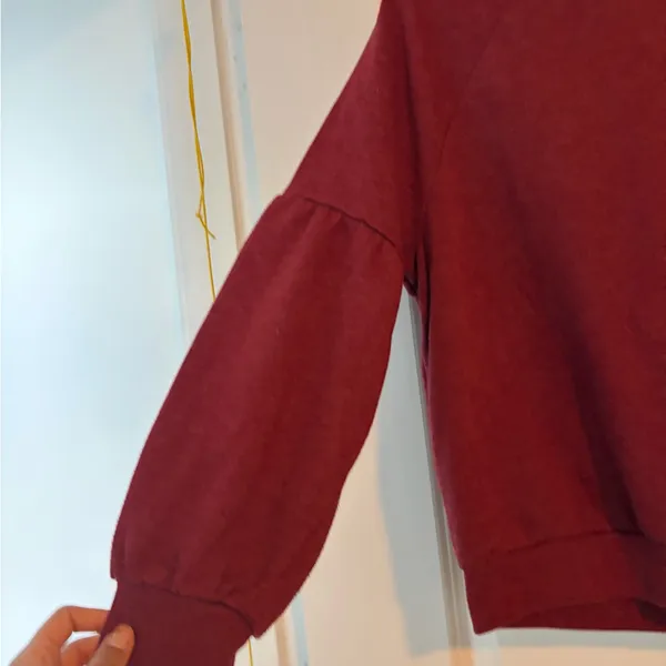 Aerie Bell Sleeve Maroon Sweatshirt | small - Image 2