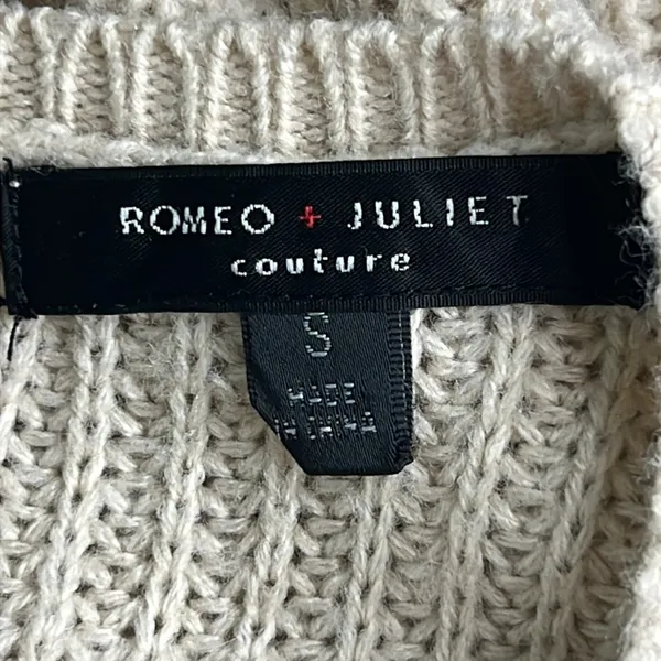 ROMEO + JULIET COUTURE Beige Sweater Dress Small - Image 10