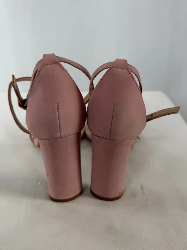 Vince Camuto Dusty Pink Rhinestone Strap‎ Block Heels Size 8.5 - Image 3