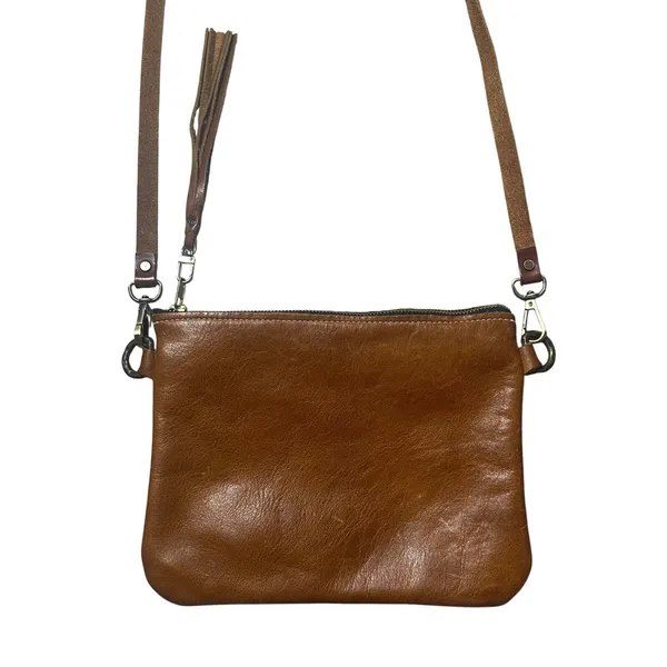 Brown Leather Crossbody Bag Western Vibes - Image 3