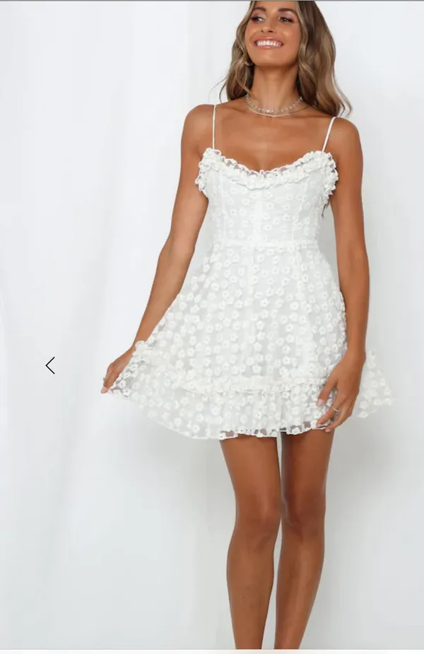 White Dress Size L - Image 3