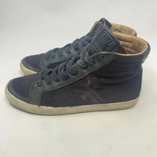 Frye Dylan Calf Hair High‎ Top Sneakers Black Size US 6.5 - Image 9