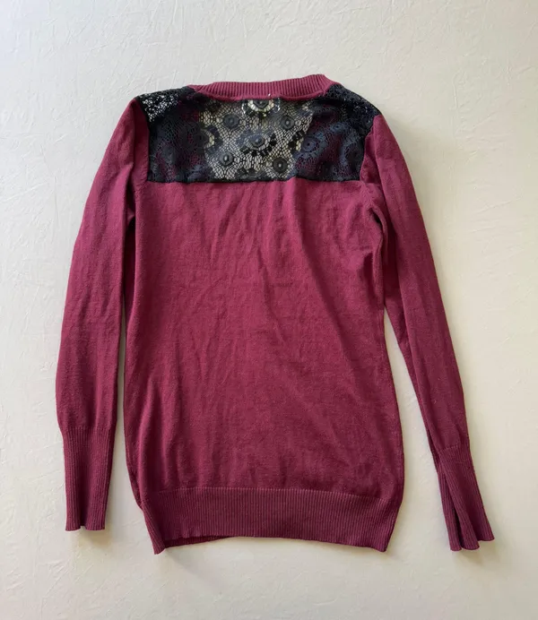 Lace Shoulder Cardigan - Image 2