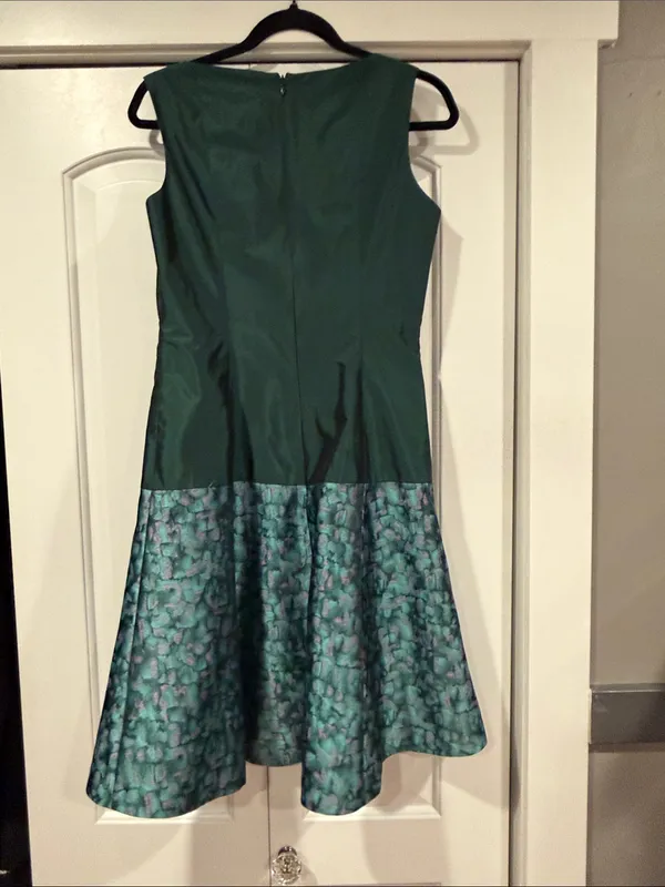 B. Michael America Collection Green Sleeveless Fit-and-Flare Midi Dress‎ 6 - Image 5