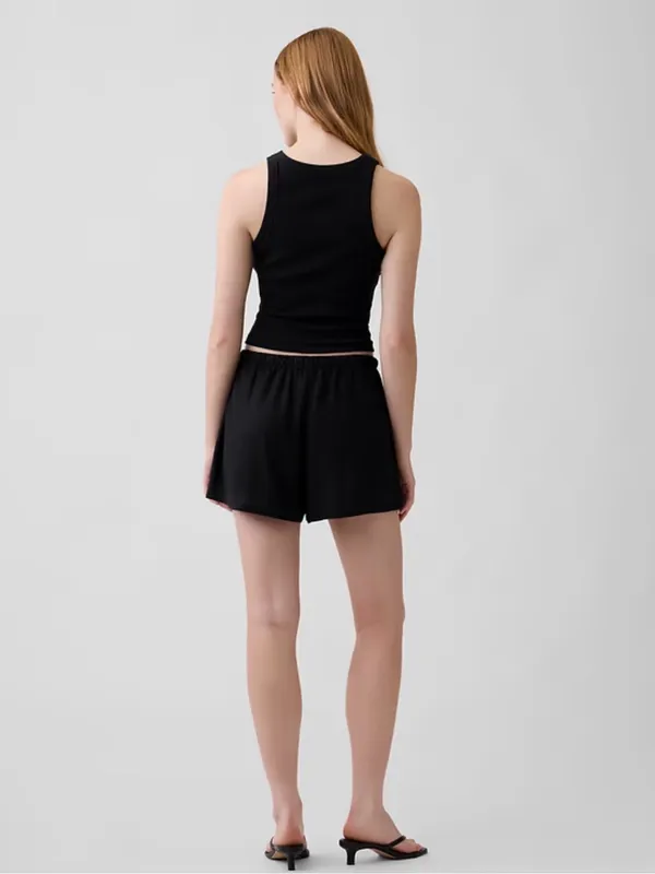 Gap 4” High Rise Pull-On Linen Blend Shorts Black M NWT - Image 2